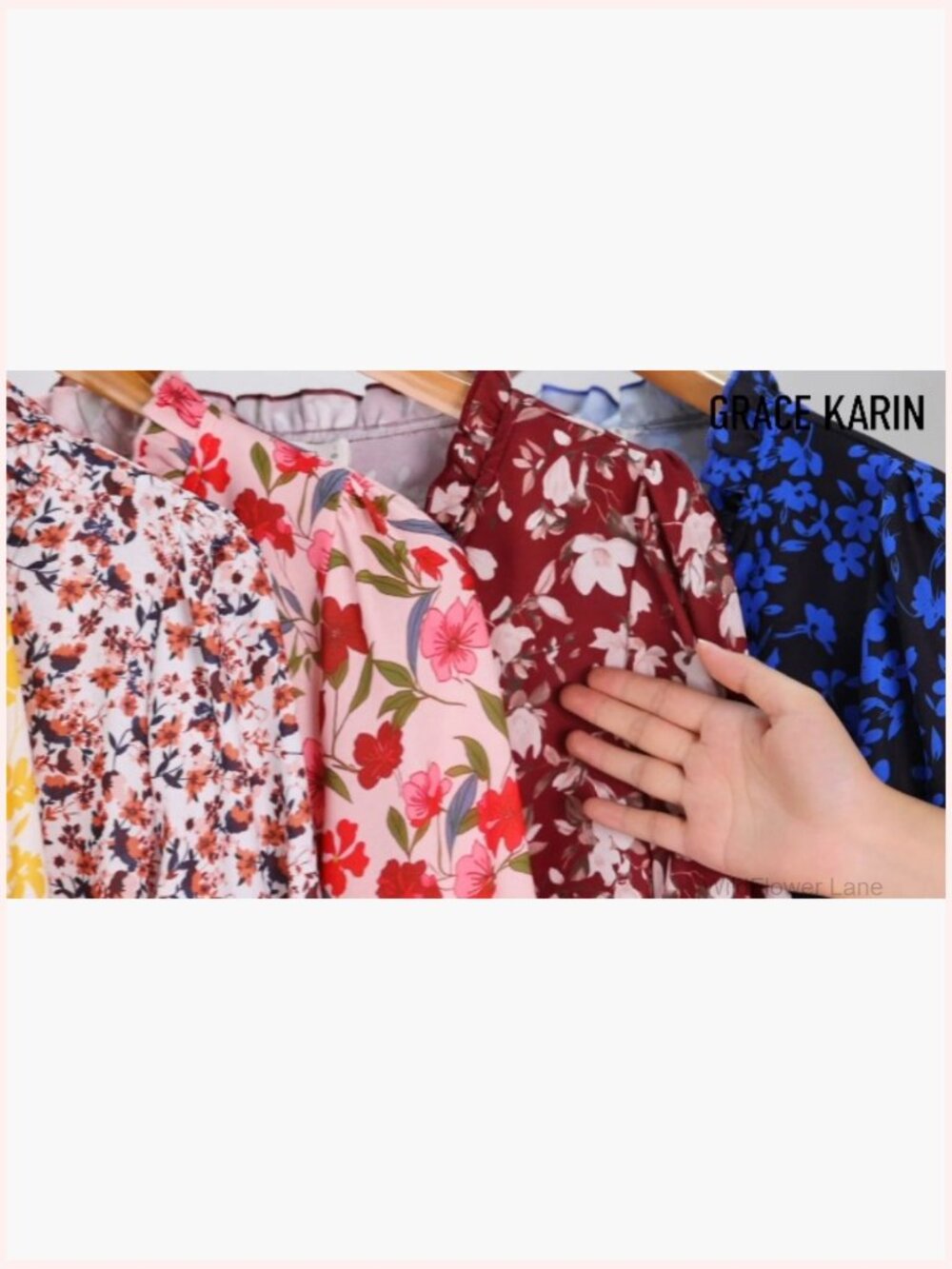 Boho Floral Button Down Long Sleeve Blouse Dressy Casual V Neck Work Top - Picture 7 of 7